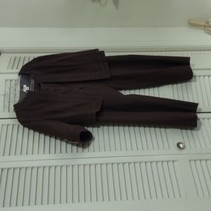 18w Cato brown pantsuit. Short jacket and pants